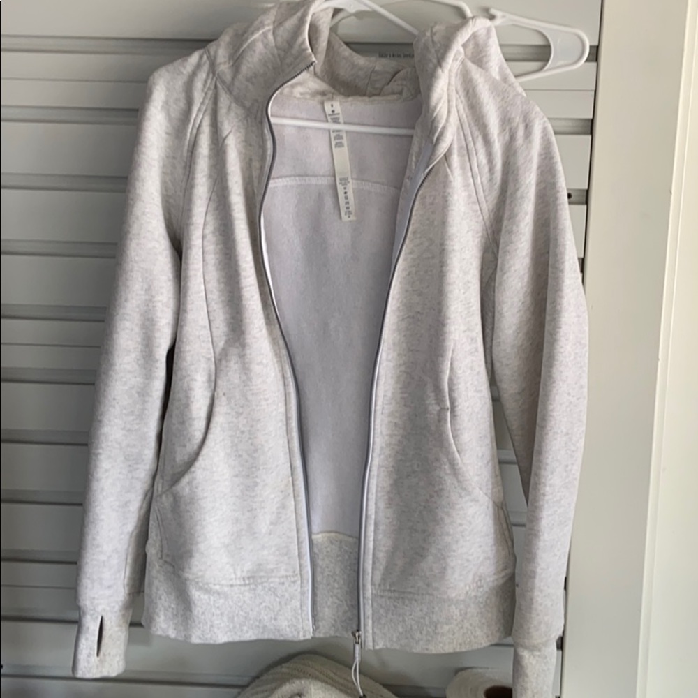 Lululemon light grey zip-up